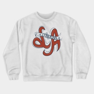 Los Angeles California Typography Crewneck Sweatshirt